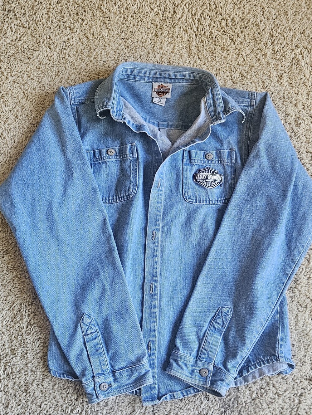 Harley-Davidson Denim Button Down Long Sleeve Shirt
